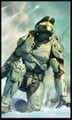 Halo Wars concept art of Red Team on a Halo ring.