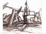 Concept art for the ring's control room.
