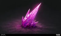 Concept art of the smaller destructible crystals.