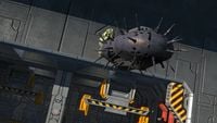 John-117 removing the Chershi-pattern antimatter charge from Cairo Station.