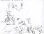 Arbiter vs Marine squad sketches.