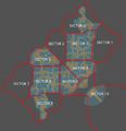 A map of the sectors in New Mombasa.