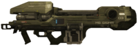 In-game left side view of the M6 Spartan Laser in Halo 4.