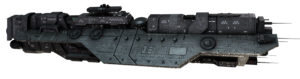A render of the Epoch-class carrier modelled by Jared Harris for the fan mod Sins of the Prophets - used in the 2022 Halo Encyclopedia.