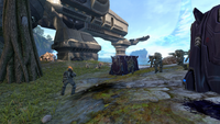 UNSC Marines attacking Covenant forces during the Battle of the Silent Cartographer.