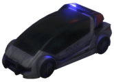 A modified version of the HuCiv Genet, the NMPD's primary patrol vehicle.