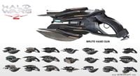 Halo Wars 2 concept art depicting Banished variations on the brute shot, alongside their custom Spiker.