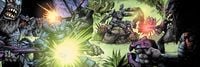 The Banished clash with Jovus' warpack.