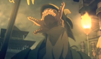 A Sangheili roaring.