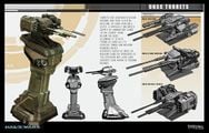 Concept art for the railgun (right).