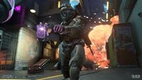 Thom-A293's armor as seen while using a Sentinel beam.